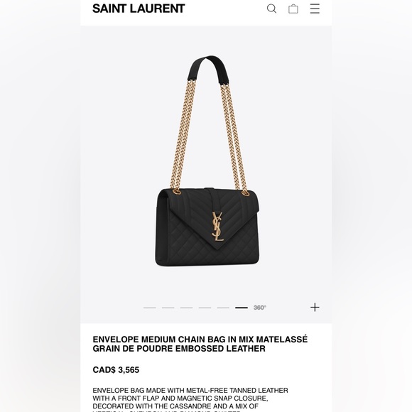 Never worn, medium Envelope Saint Laurent bag. - Picture 4 of 4